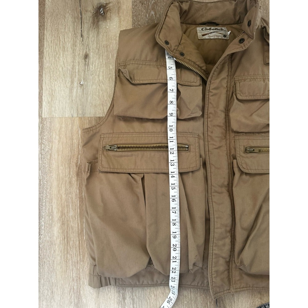 VTG Cabela's Fly Fishing Vest Mens L Tan Multi Pocket Hunting Utility Outdoor - Picture 5 of 7